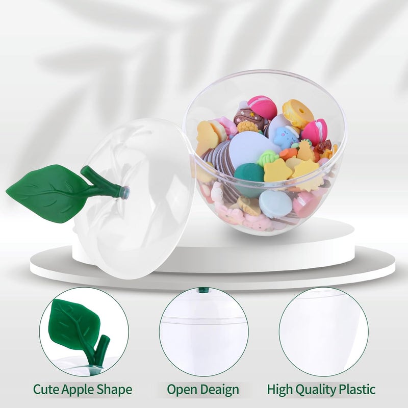 TABGACH Large Clear Apple Container Jar,Apple Shaped Candy Jar Back To School Teacher Appreciation Gift,Plastic Apple Decor Classroom Wedding Party,Teacher Gifts Christmas Gift for Teacher,Friend - Image 5